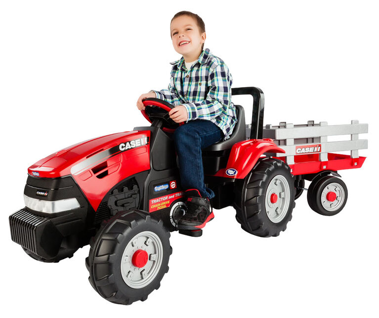 Peg Perego - Case IH Tractor with Trailer - Red