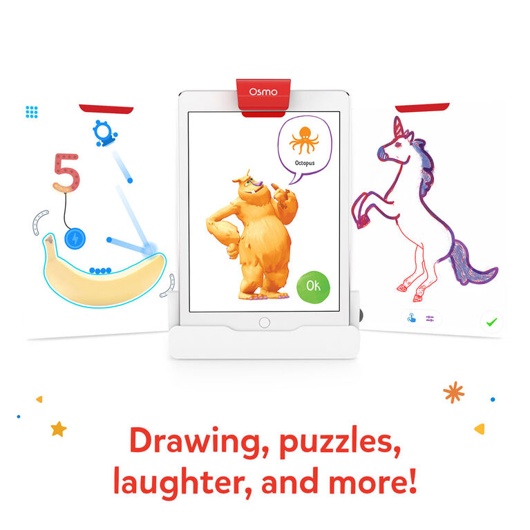 Osmo - Creative Starter Kit for iPad - 3 Educational Learning Games (Osmo Base Included)