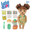 Baby Alive, Bébé et son mélangeur magique, boit, mange et fait pipi, délice tropical et mélangeur