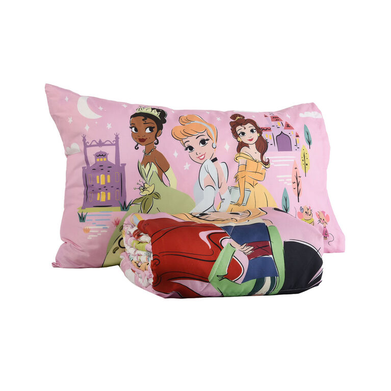 Disney Princess 2-Piece Toddler Bedding Set including Comforter and Pillowcase