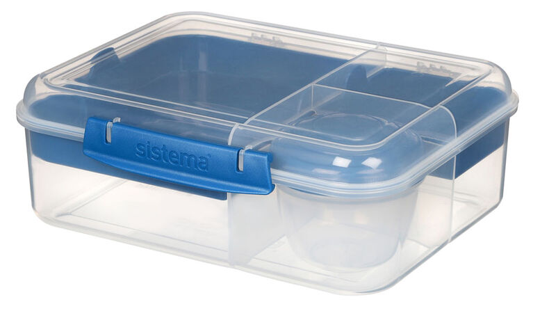 Boîte à lunch Sistema À EMPORTER Bento avec conteneur à yaourt, 1,65L, Sans BPA, couleur variable