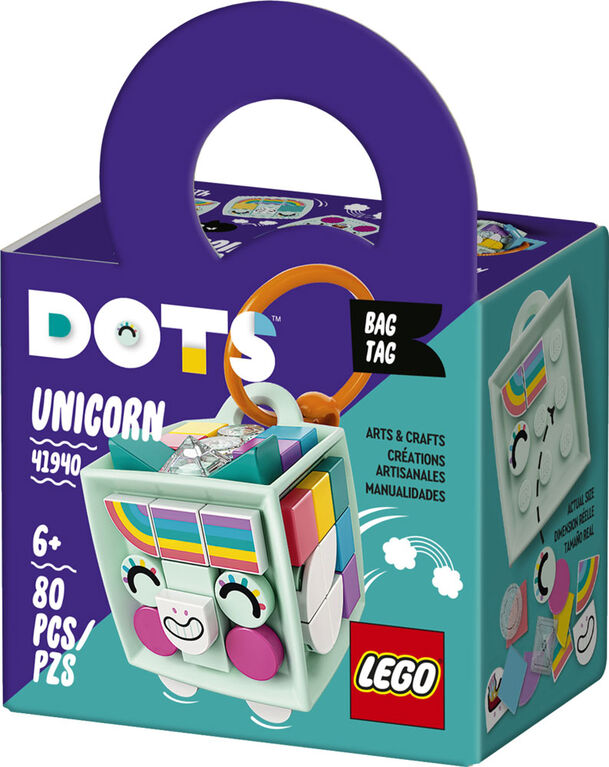 LEGO DOTS Bag Tag Unicorn 41940 (80 pieces) | Toys R Us Canada