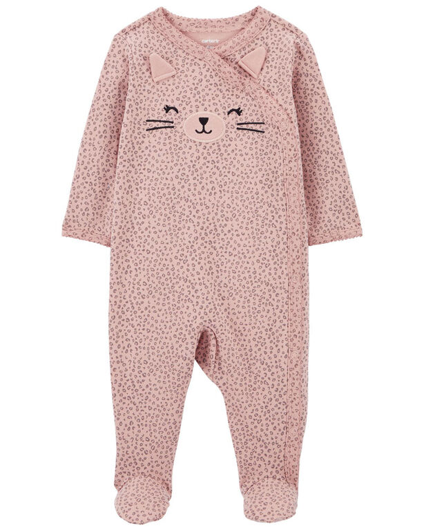 Carter's Cat Side Snap Sleep And Play Pajamas 6M