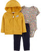 Carter’s 3-Piece Floral Cardigan Set - Yellow, Newborn