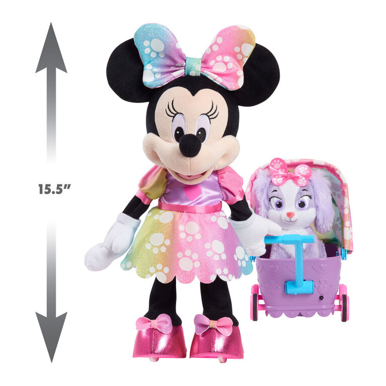 Disney Junior Minnie Mouse Waggin' Wagon Lights and Sounds Feature Plush - English Edition