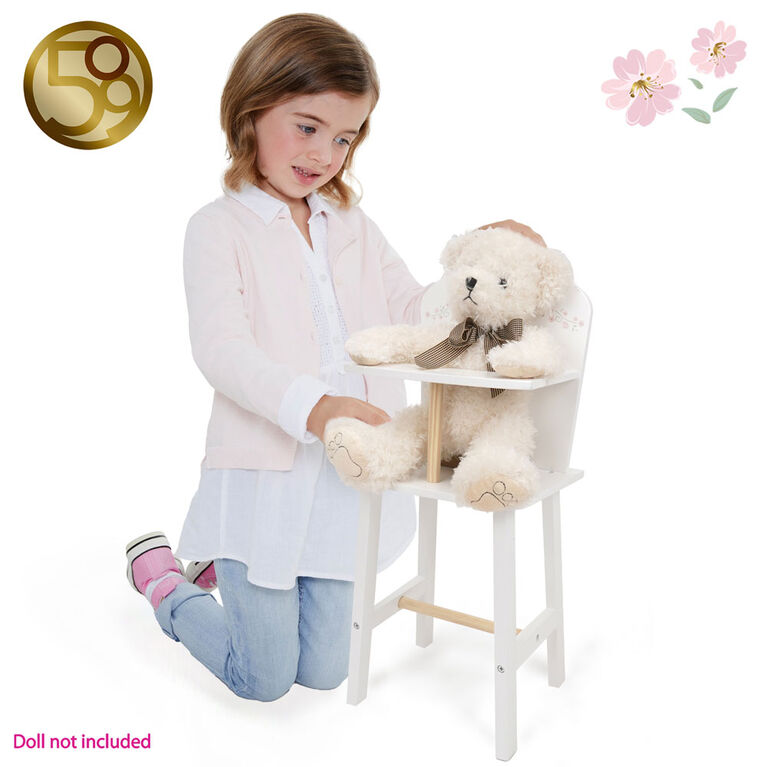 Chaise haute en bois pour poupée, Little Flora - Notre exclusivité