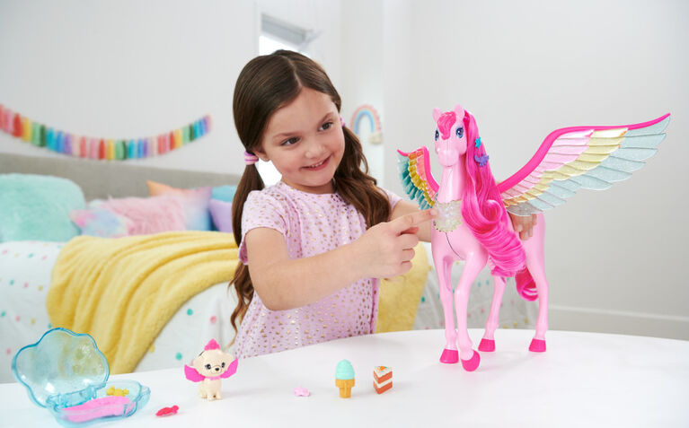 Barbie - Barbie: A Touch of Magic- Pégase rose, chiot, jouets