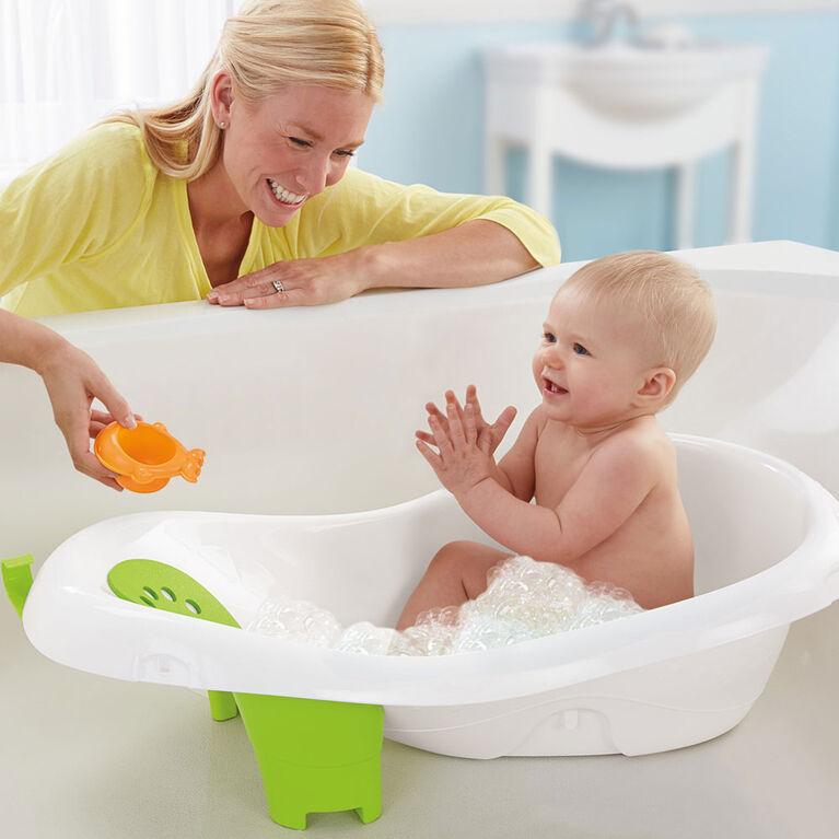 Fisher-Price 4-in-1 Sling 'n Seat Tub Baby to Toddler Bath with 2 Toys, Pacific Pebble