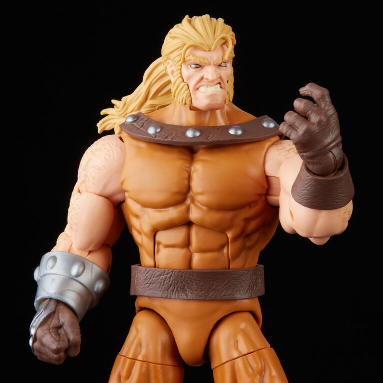 Marvel Legends Series 6-inch Scale Action Figure Toy Sabretooth and 1 Build-A-Figure Part