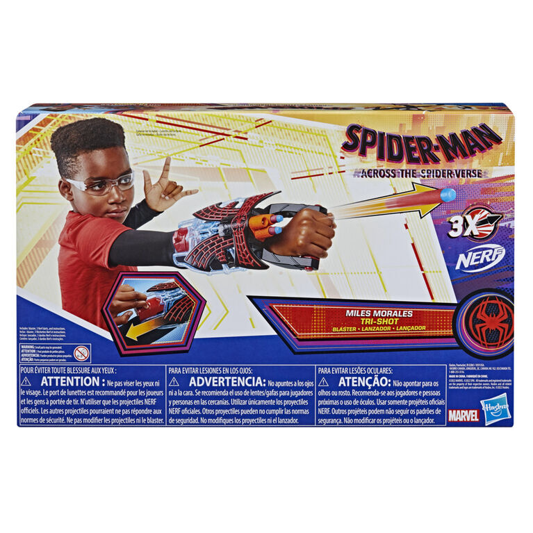 Marvel Spider-Man: Across the Spider-Verse Miles Morales Tri-Shot Web Dart Blaster