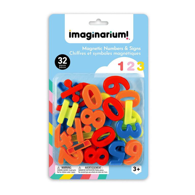 IMAGINARIUM 32 pieces Magnetic Numbers and Signs