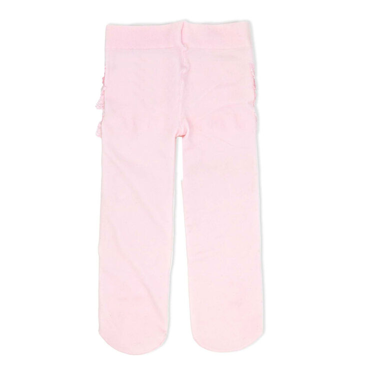 Baby Mode Signature 2 Pack Tights: Pink & White