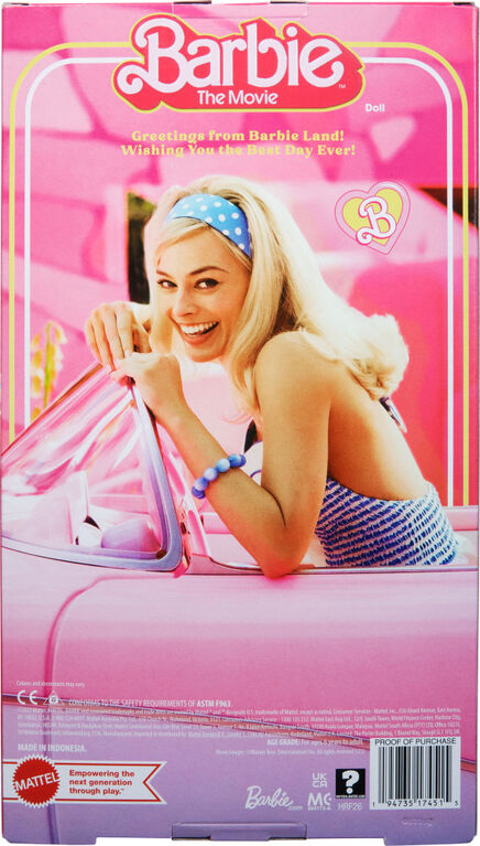 Barbie The Movie Collectible Doll, Margot Robbie as Barbie in Plaid Matching Set