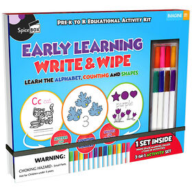 SpiceBox Children's Art Kits Imagine It Early Learning Write and Wipe - English Edition