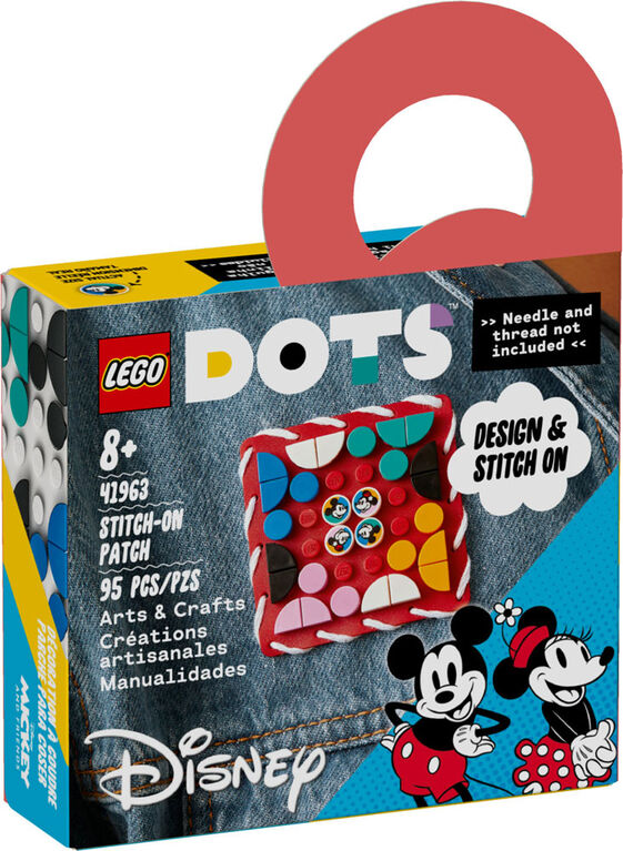 LEGO DOTS  Disney Mickey Mouse and Minnie Mouse Stitch-on Patch 41963 Kit (95 Pieces)