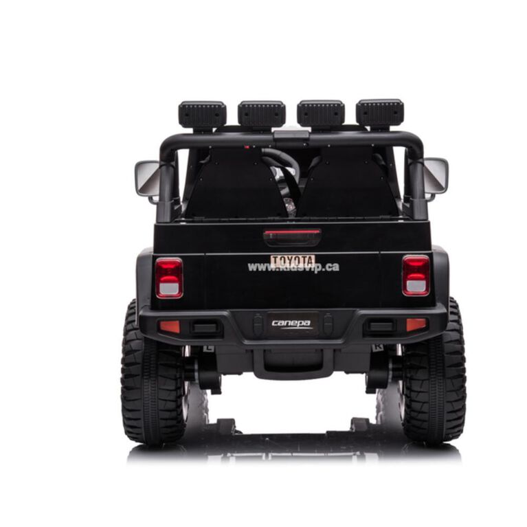 KIDSVIP Licensed Toyota Land Cruiser 2-Seater Kids' 4X4 24V Ride-On Truck w/ RC - Black