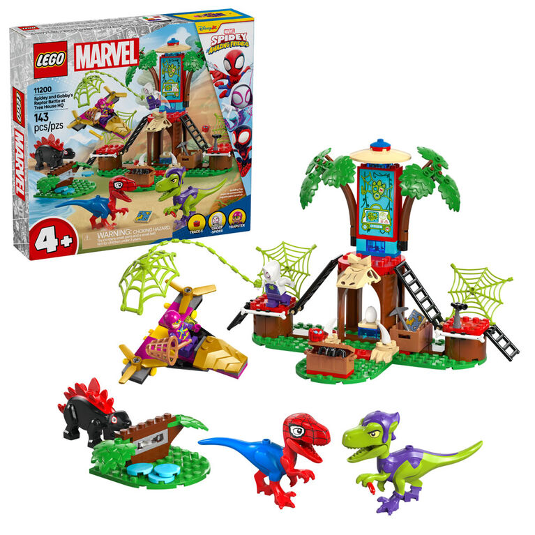 LEGO Marvel Spidey And His Amazing Friends Spidey and Gobby's Raptor Battle at Tree House HQ  - 11200