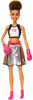 Poupée Barbie Boxeuse brunette avec tenue de boxe et gants de boxe roses