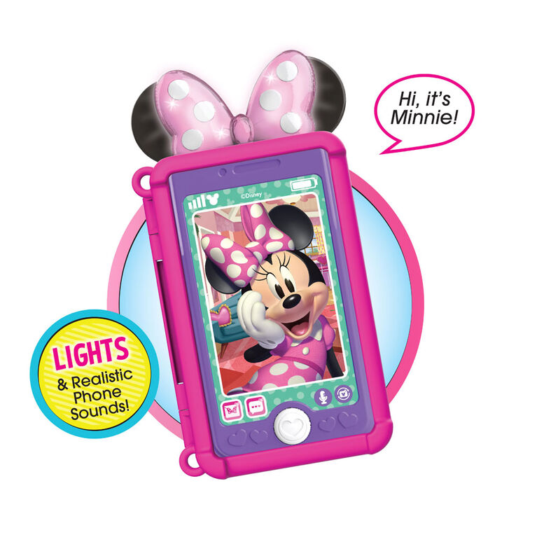 Minnie Mouse Talking Phone Disney Junior Minnie Mouse Bowtique Preschool  learning Toys 