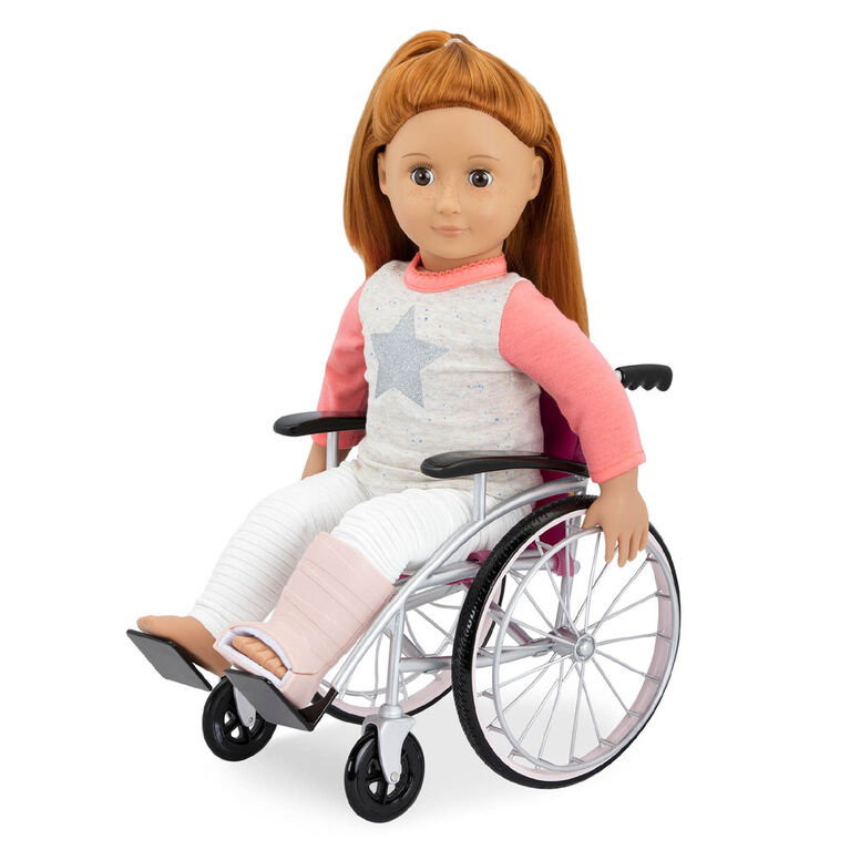 Heals On Wheels, Our Generation, Fauteuil roulant et accessoires médicaux pour poupées de 18 po