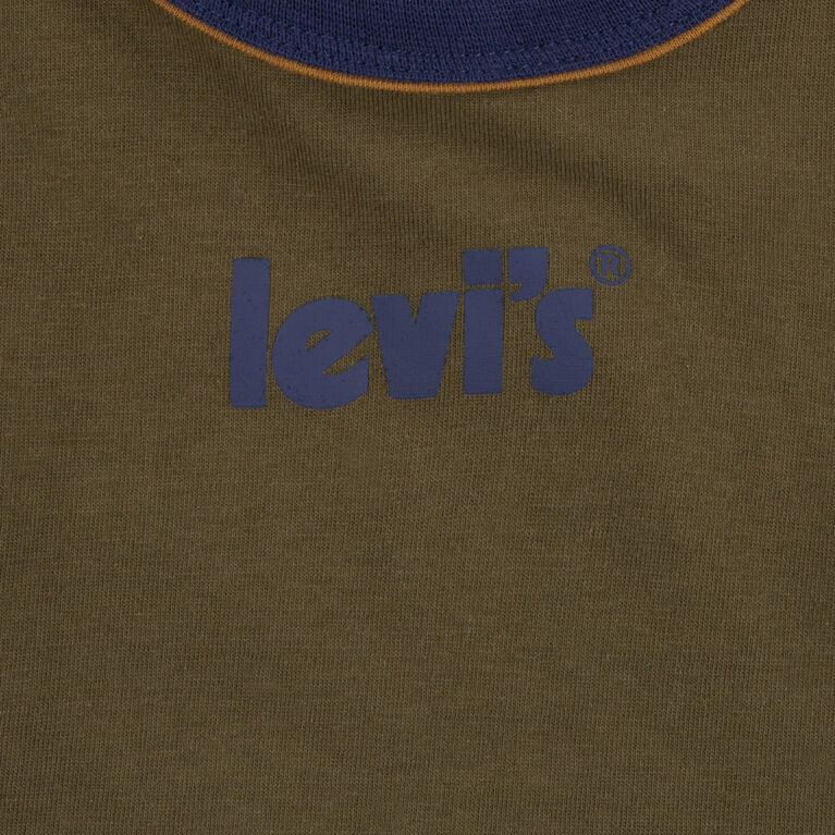 Levis Poster Logo Ringer & Denim Set - Denim Olive - Size 4T
