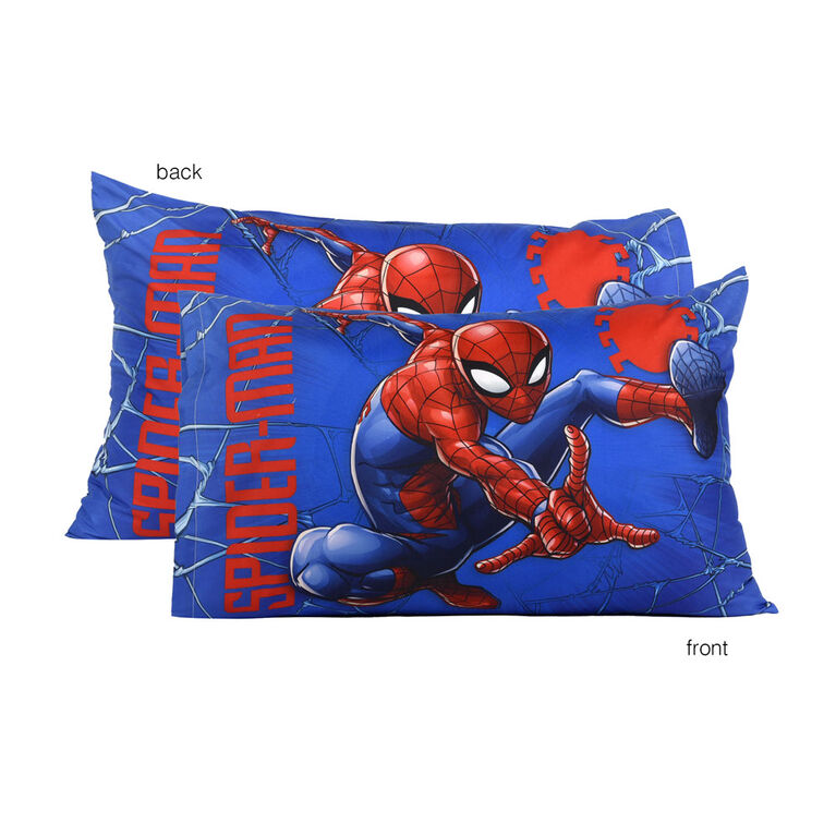 Ensemble de literie 2 Articles Spiderman pour Enfant, comprenant une Couette et une Taie d'Oreiller