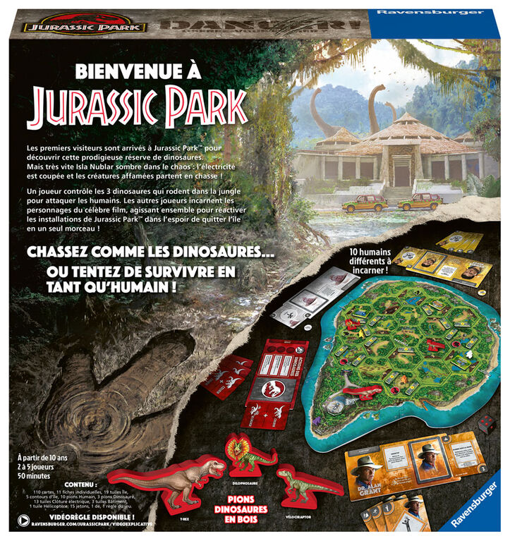 Danger du parc jurassique de Ravensburger! Jeu de plateau - Édition française