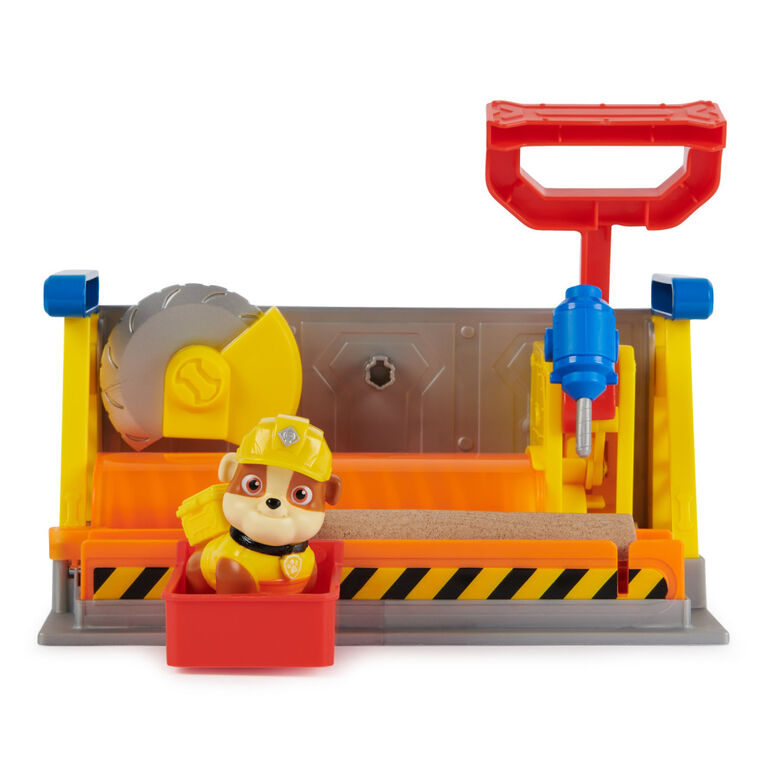Rubble and Crew, coffret Rubble's Workshop, jouets de construction avec sable Kinetic Build-It Sand, figurine articulée Ruben