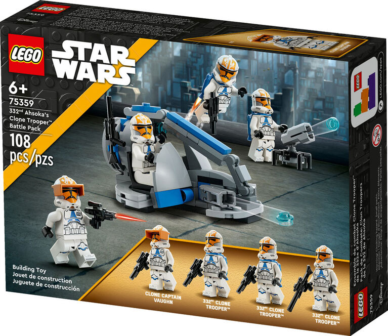 LEGO Star Wars Ensemble de combat Clone Trooper de la 332e d'Ahsoka 75359 (108 pièces)