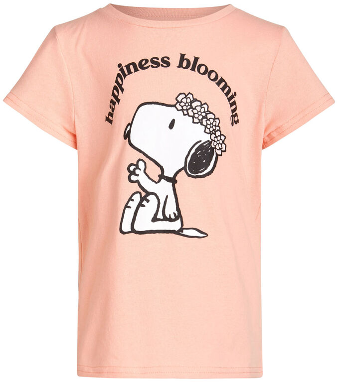 Peanuts - Short Sleeve Tee - Snoopy / Coral / 6T