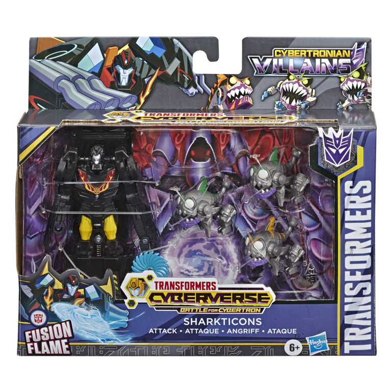 Jouets Transformers Cyberverse, Attaque Sharkticons - Notre exclusivité