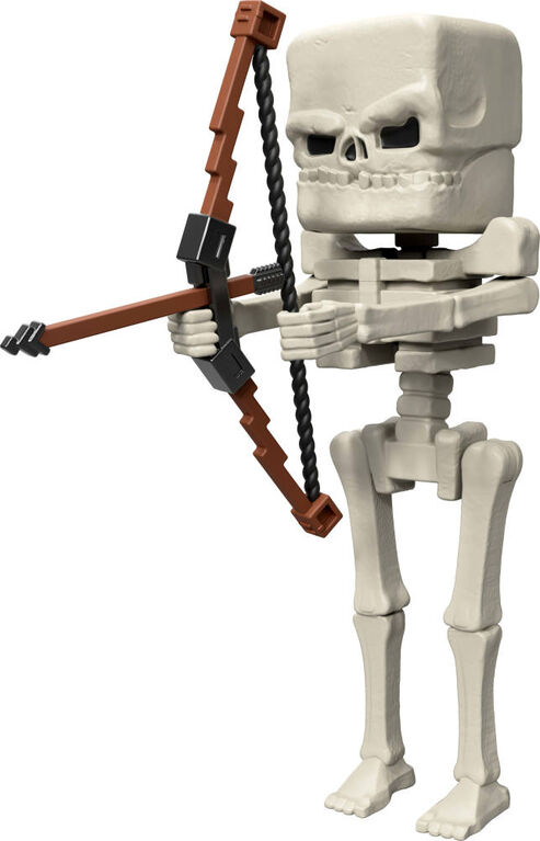 Minecraft Skeleton Action Figure & Accessories, 4-inch Toy Set Inspired by A Minecraft Movie
