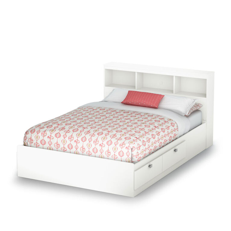 Lit de rangement double barras Blanc Solide