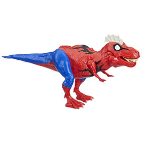 Marvel Spider-Man Dinosaure Spider-Rex avec sons et tir de projectile, jouet de super-héros