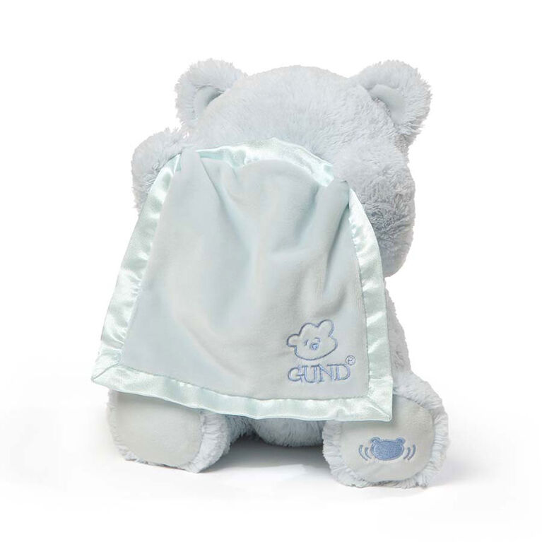 Baby GUND Peek-A-Boo My 1st Teddy Blue Bear Animated Plush Stuffed Animal,   Inch - English Edition | Toys R Us Canada