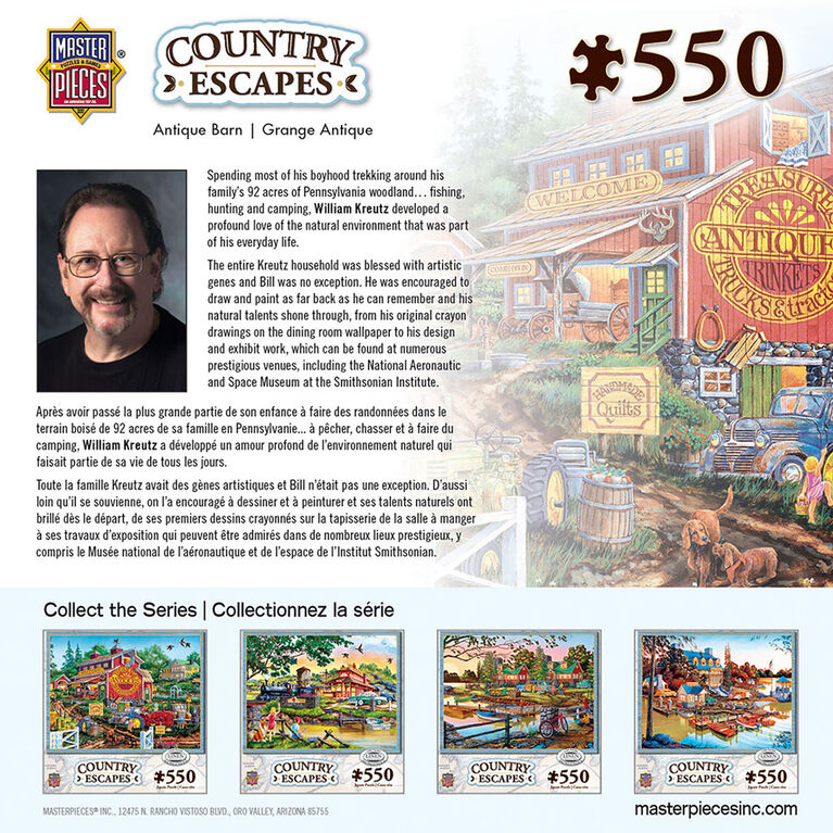 Country Escapes 550 Piece Linen Jigsaw Puzzle - English Edition