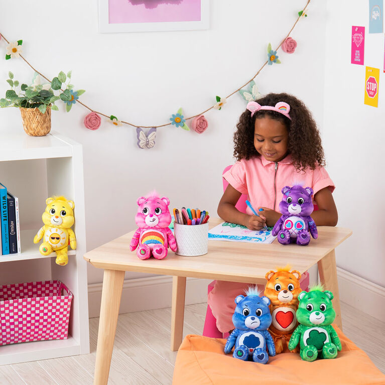 Care Bears Peluche en jean taille amusante (respectueux de l'environnement) - Cheer Bear - Notre exclusivité