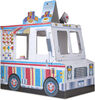 Melissa & Doug - Food Truck Fabric Play Tent Playhouse and Storage Tote - Ice Cream on 1 Side, BBQ on the Other