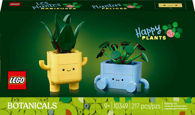 LEGO Botanicals Happy Plants Building Toy for Kids, Ages 9+ - Decor for Desk or Shelf - 10349