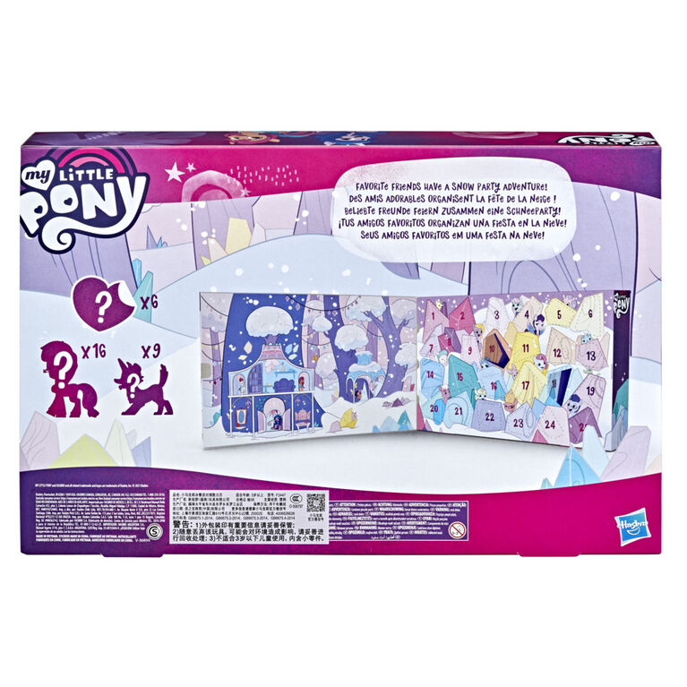 My Little Pony Nouvelle génération Calendrier de l'Avent, jouet pour enfants, 25 surprises incluant 16 poneys