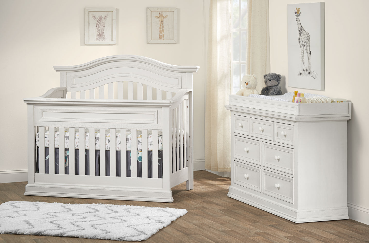 antique white cribs