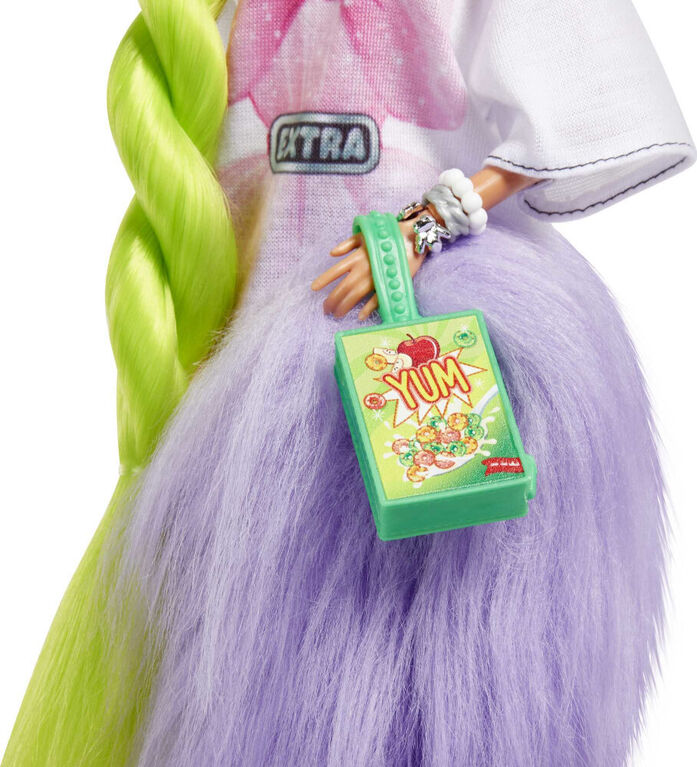 Poupée Barbie Extra n°11, Très Longs Cheveux Vert Fluo