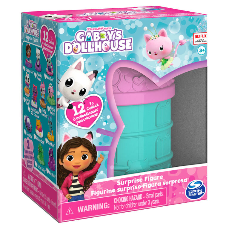 DreamWorks, Gabby's Dollhouse, Mini-figurine surprise et accessoire socle  (plusieurs modèles disponibles)