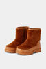 RISE Little Earthling Animal Sherpa Boots Light Brown