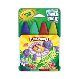 Crayola - Sidewalk Chalk - Petal Power - 4 Colours - Colours vary