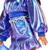 Barbie Deluxe Style Fashion Doll #7 in Metallic Blue Top and Skirt with Accessories, Brunette