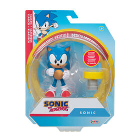 Figurine Sonic 4" - Sonic Classique avec Ressort jaune 