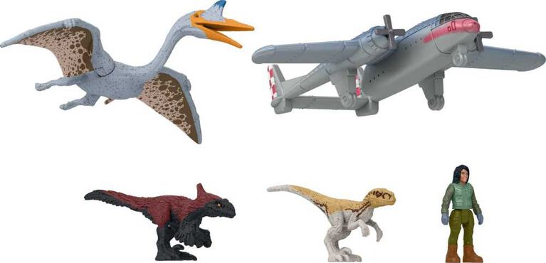 Jurassic World: Dominion Mini Figures Themed Pack of 5 Dinosaur Toys