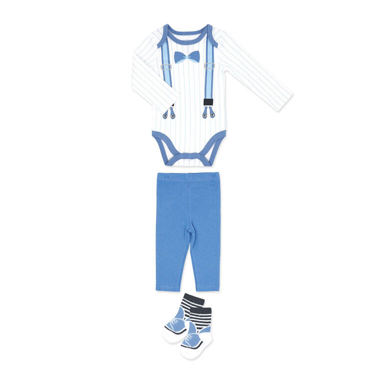 Baby Mode 3 Piece Dress-Up Set: Blue 12M