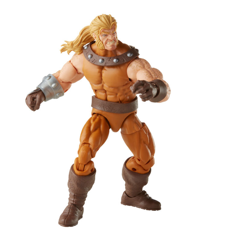 Marvel Legends Series 6-inch Scale Action Figure Toy Sabretooth and 1 Build-A-Figure Part